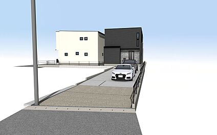 外観パース　A号棟