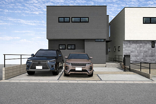 【外観パース　C号棟】■未完成物件の為、モデルハウスへのご案内も致します。お気軽にお問合せ下さいませ。