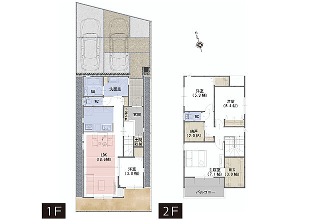 【4LDK+S】■木肌の美しいあらわし梁がワンランク上の生活を演出
■デッドスペースになりやすい階段下も収納として有効活用
■ゆとりの脱衣スペースとタオルなどの収納に便利な可動棚付き