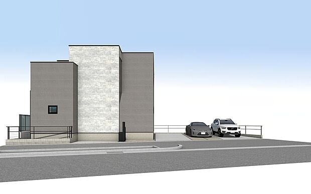 【外観パース】■未完成物件の為、モデルハウスへのご案内も致します。
お気軽に「0120-928-571」までお問合せ下さい！