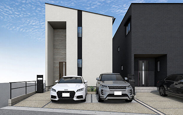 【外観パース B号棟】未完成物件のため、モデルハウスへのご案内も致します!
お気軽に「0120-776-133」へご連絡下さい。