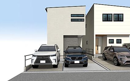 外観パース　B号棟