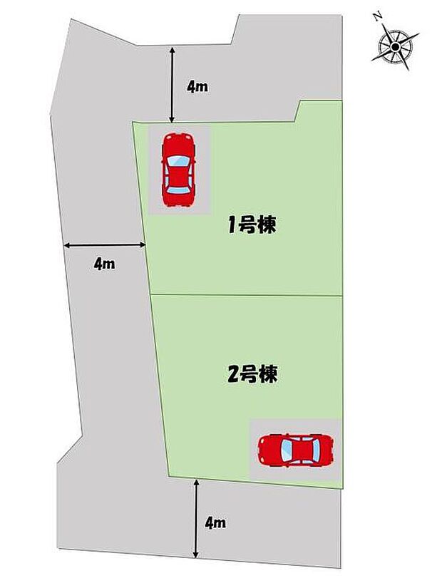 それぞれの方角から光が入ってくるため日当たりがよく開放感が得られます。また、人目に付きやすいため、家を開けることが多い家族にとって防犯対策にも有効です。
