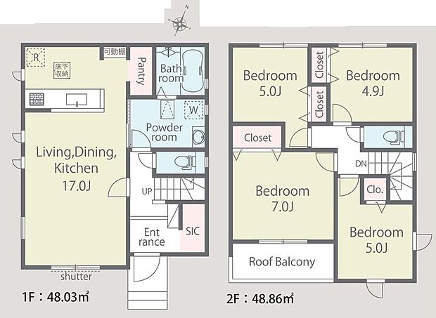 (1号棟)、価格4080万円、4LDK、土地面積113.56m2、建物面積96.89m2