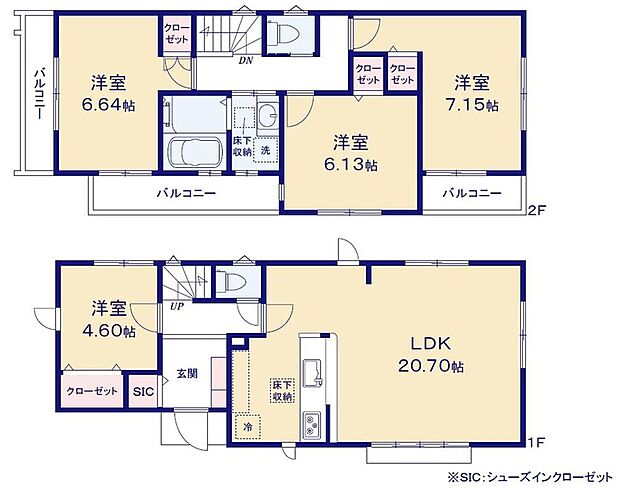 (1号棟)、価格6780万円、4LDK、土地面積104.1m2、建物面積99.15m2