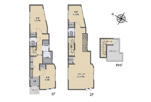 (1号棟)、価格4980万円、2LDK+S、土地面積58.85m2、建物面積73.49m2