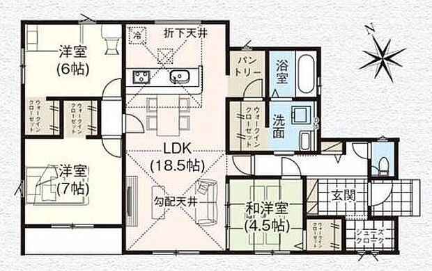 (2号棟)、3LDK、土地面積422.73m2、建物面積89.43m2