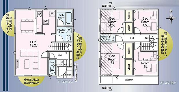 (1号棟)、4LDK、土地面積103.39m2、建物面積89.1m2