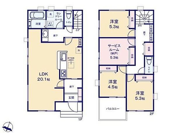 【3LDK+S】◇ご家族の帰宅も分かりやすいリビングスルー階段付き♪
◇20帖超の広々したLDKは人気の対面式キッチン採用♪
◇窓付きの納戸は収納スペースもあり、居室としても問題なくお使いいただけます♪