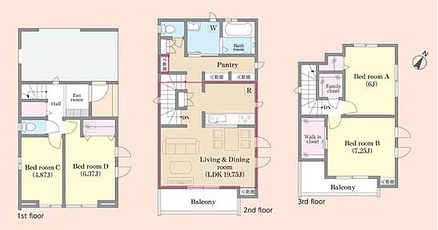 【4LDK】大容量の可動棚付パントリーを設置!食料品や水の買い置き、普段使用しない調理器具もたくさん収納できます♪
駐車スペースはビルトインガレージなので、大事なお車を雨や風から守ります☆