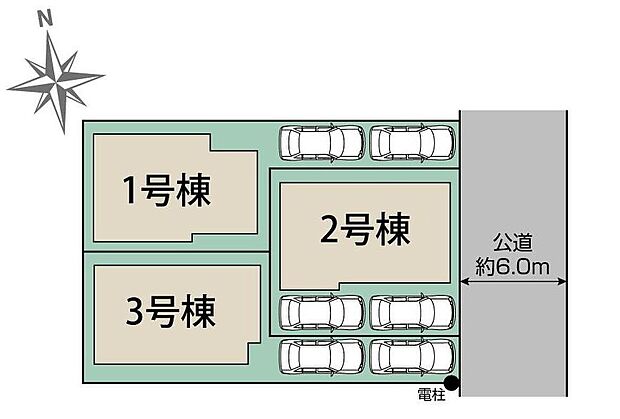 【全体区画図】東武伊勢崎線「谷塚」駅までバスで11分「保育所前」停歩8分♪