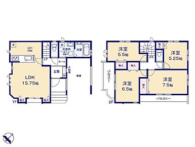 ビルトインガレージで大切なお車を雨から
守ります◎2面バルコニーは洗濯物とガーデニング
分けて使うのもおススメ。南向きの明るいLDKには
うれしいリビング収納付きです☆ 