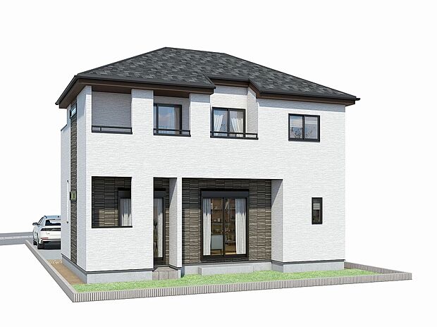 【外観予想パース】LDK17.5畳の開放感。全室収納完備、4LDKのゆとりある間取り♪見学はお気軽にお問い合わせください♪※イメージ画像は実際とは異なる場合があります。