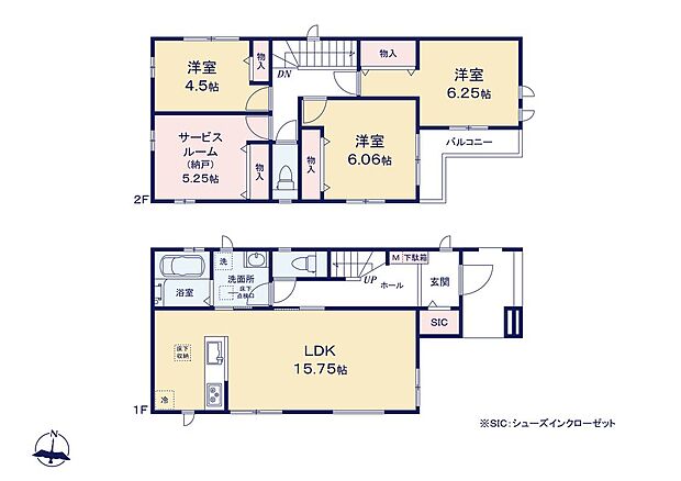 【3LDK+S】玄関にシューズインクローゼット完備で家族みんなの靴やアウトドア用品なども収納できちゃいます☆
収納にも趣味部屋としても使える納戸完備◎