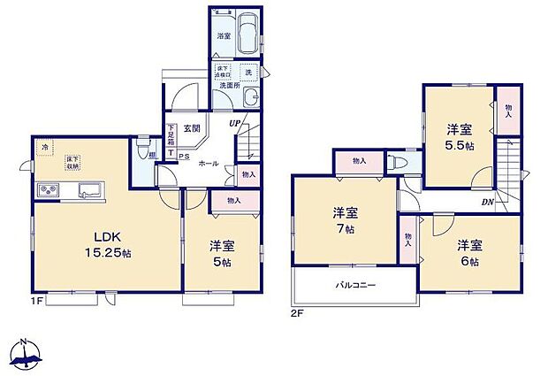 (A号棟)、価格2490万円、4LDK、土地面積118.43m2、建物面積95.66m2