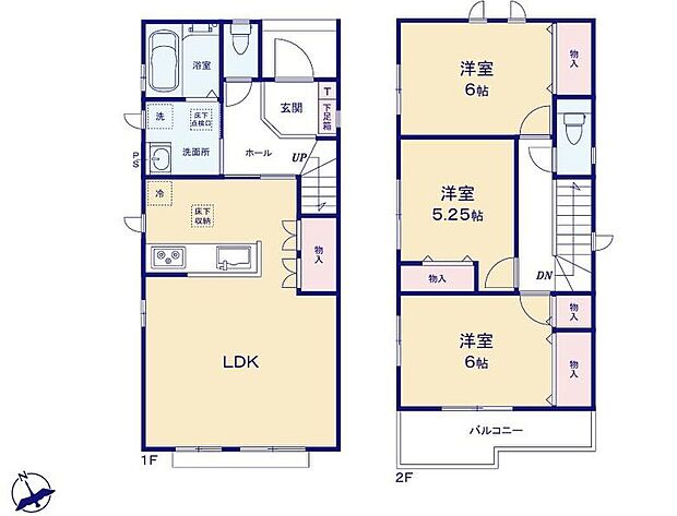 (A号棟)、価格3690万円、3LDK、土地面積100.83m2、建物面積84.48m2