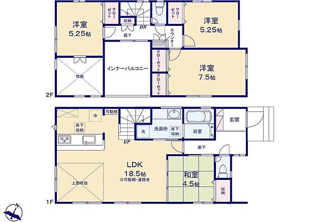 (１号棟)、価格3080万円、4LDK、土地面積202.16m2、建物面積109.3m2