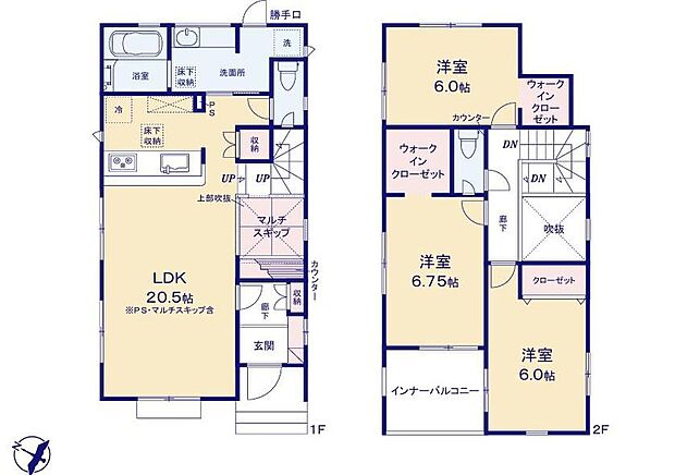 (１号棟)、価格3290万円、3LDK、土地面積131.92m2、建物面積106.19m2