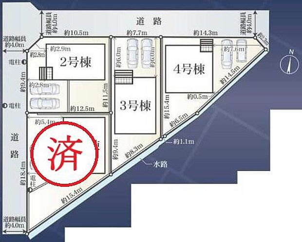 春日井市上条町第９　全４棟
全棟並列２台駐車可能、お庭付き☆
１号棟　ご成約済み
２号棟　３，３９０万円
３号棟　３，３９０万円
４号棟　３，２９０万円