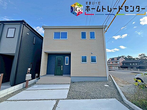 【現地外観写真】知多市八幡堀切、全３棟（写真３号棟）
２０２５年１０月下旬完成予定☆
いつでもお気軽にお問い合わせ下さい♪