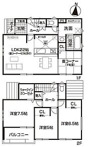 対面式キッチン仕様の広々２２帖の明るいリビング♪リビングに隣接したほっと一息着ける４．５帖の畳コーナー♪大きな荷物も収納可能なウォークインクローゼット付き♪日当たり良好な南向きのバルコニー♪ 