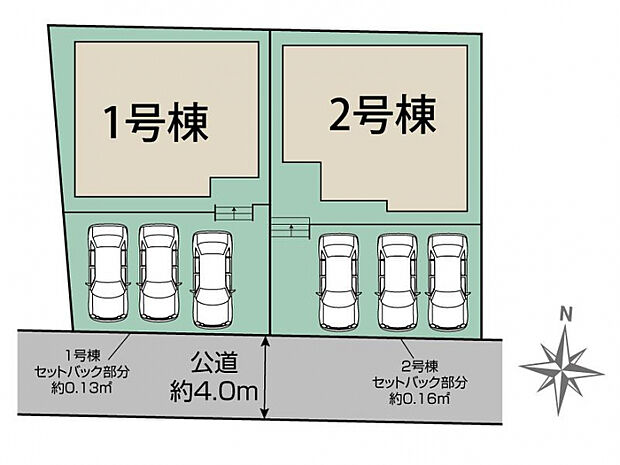 半田市青山6丁目2棟 区画図