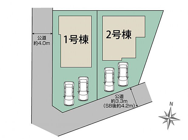 水戸市笠原町2期2棟 区画図