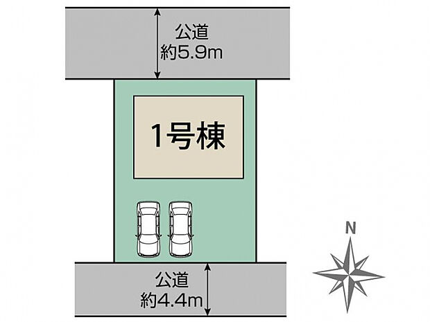 牛久市刈谷町5丁目3期1棟 区画図