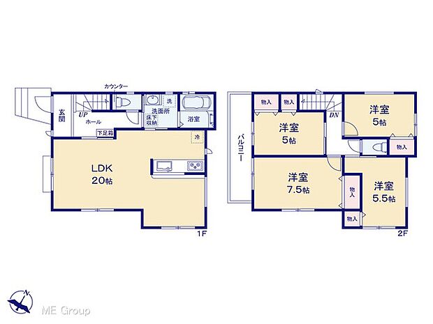 ◆2号棟◆~Floor plan~図面と異なる場合は現況を優先