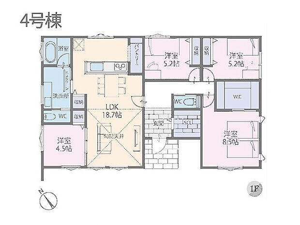 【4LDK】◆4号棟◆~Floor plan~図面と異なる場合は現況を優先