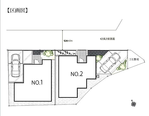 【区画図】~Plot map~ 図面と異なる場合は現況を優先致します。