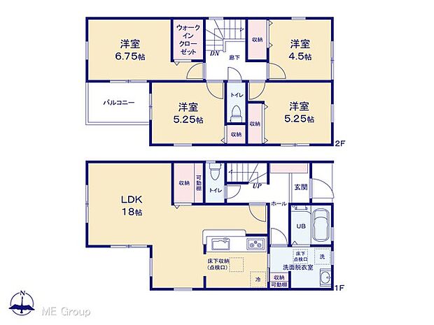 【4LDK】◆2号棟◆～Floor plan～  図面と異なる場合は現況を優先致します。