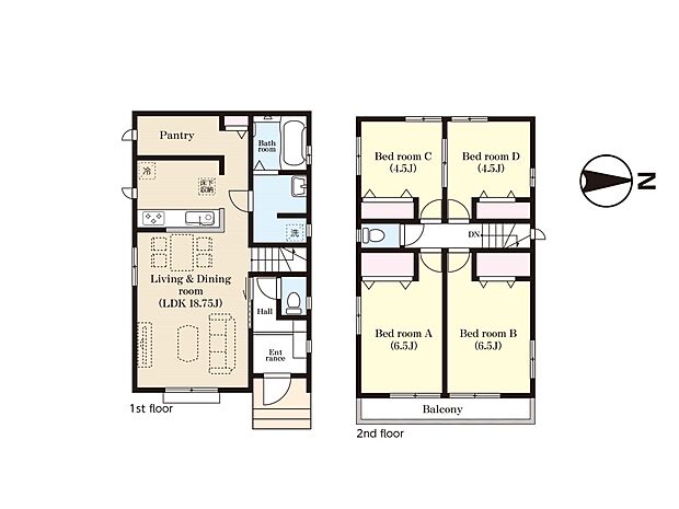 【4LDK】◆A号棟◆～Floor plan～　図面と異なる場合は現況を優先致します。
