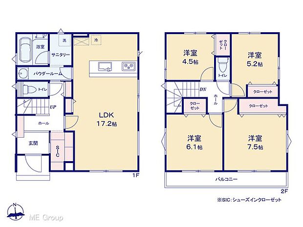 【4LDK】～Floor plan～　図面と異なる場合は現況を優先