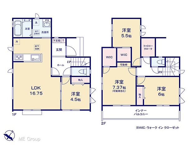 【4LDK】◆B号棟◆～Floor plan～　図面と異なる場合は現況を優先
