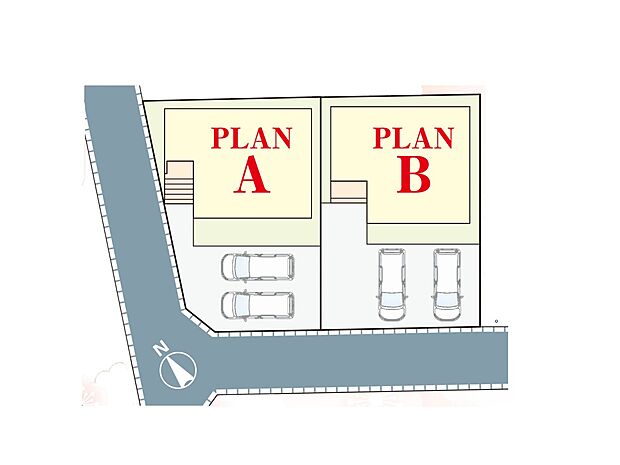 【区画図】~Plot map~ 図面と異なる場合は現況を優先