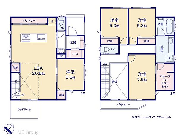 【4LDK】◆2号棟◆~Floor plan~図面と異なる場合は現況を優先