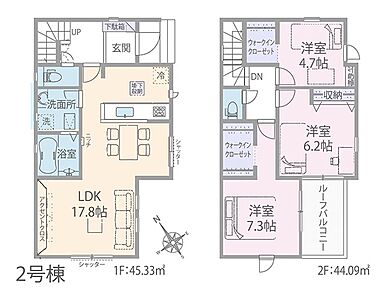 ◆2号棟◆～Floor plan～図面と異なる場合は現況を優先   