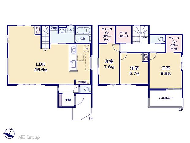 【3LDK】◆２号棟◆～Floor plan～　図面と異なる場合は現況を優先