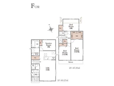 ◆F号棟◆～Floor plan～　図面と異なる場合は現況を優先致します。 