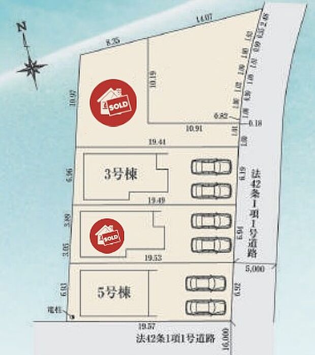 気の角地も☆日当たり良好な立地です♪
駐車スペースは2台分確保しました!(棟による)
来客時にも便利ですね◎