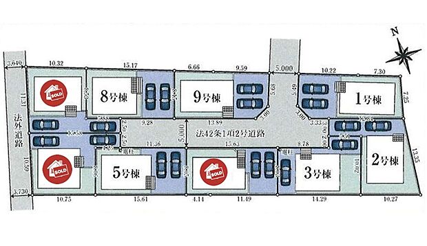 全棟2台駐車可能のカースペース付き♪
来客時も便利です♪