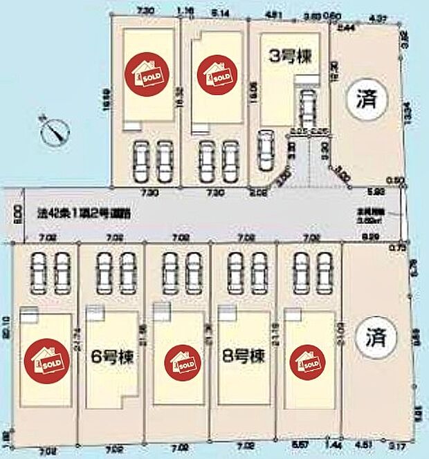 落ち着いた住環境♪
広いお庭付きのお住まいもございます♪
駐車スペースは全棟2台分駐車可能♪
ファミリーにもオススメです☆