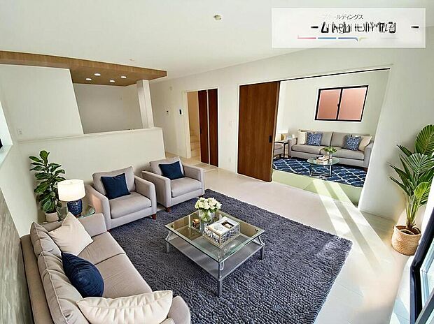 ☆Living　Room☆
インティメイトなくつろぎを味わえるリビングルームはひそやかな憩いの場となることで、新しいゆとりをもたらし、今までにないライフスタイルをもたらします。（家具はCGです）