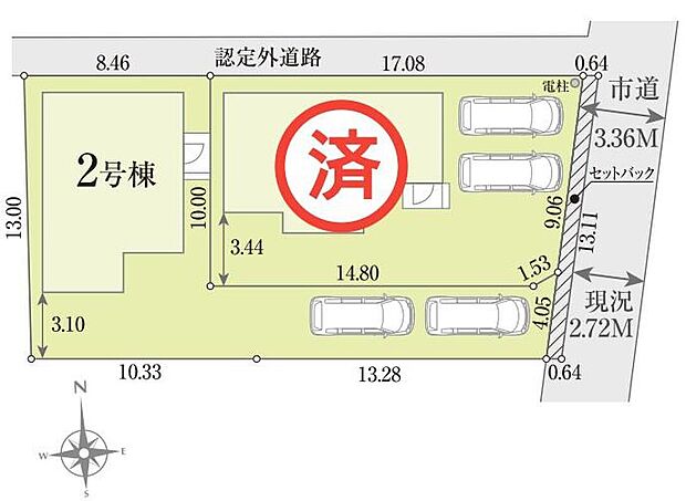 南向きの日当たりの良いお庭は、ガーデニングや、小さなお子様の遊び場としてもピッタリです♪
車2台を駐車できるゆとりあるカースペース。
来客時にも便利ですね♪