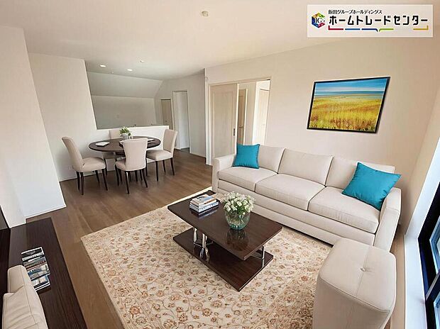 ☆Living　Room☆
『LDKは家族だんらんをデザイン』家族が集まり一緒の時間がすごせる工夫がされております。何気ない一日のひとコマが何者にも代えがたい宝物になることでしょう♪（家具はCGです）