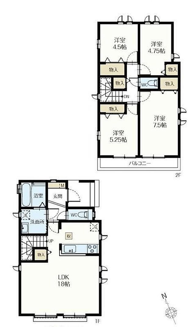 (B号棟)、価格5390万円、4LDK、土地面積118.84m2、建物面積93.57m2