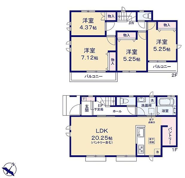 (A号棟)、価格3690万円、4LDK、土地面積157.05m2、建物面積96.88m2