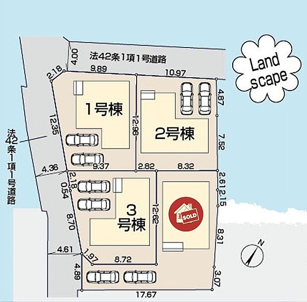 全戸2台駐車可能です！
敷地面積広めで解放感タップリ☆
最寄りの「武蔵五日市」駅まで徒歩15分です♪