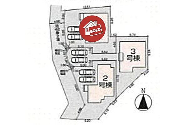 全棟南向き☆通風・採光に配慮したお住まいです！
お車は2台駐車可能☆来客時にも安心ですね